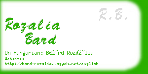 rozalia bard business card